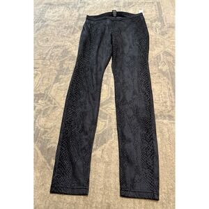 New June & Daisy Womens Python Black Denim Jegging Back Pockets Size Small 6/8